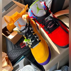 Air Jordan Retro 5s SE (GS) Orange Solaire